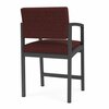 Lesro Lenox Steel Hip Chair Metal Frame, Charcoal, RF Nebbiolo Upholstery LS1161